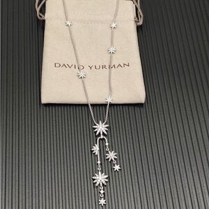 David Yurman Silver Necklace with Floral Accents